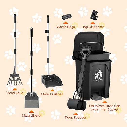 20L Dog Poop Trash Can Outside - Image 4