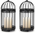 NUPTIO Black Decorative Bird Cage: Birdcage Hanging Lantern by Nuptio