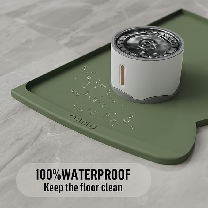 OHMO Dog Food Mat w/Residue Collection Pocket Silicone Pet Feeding Mat - Image 6