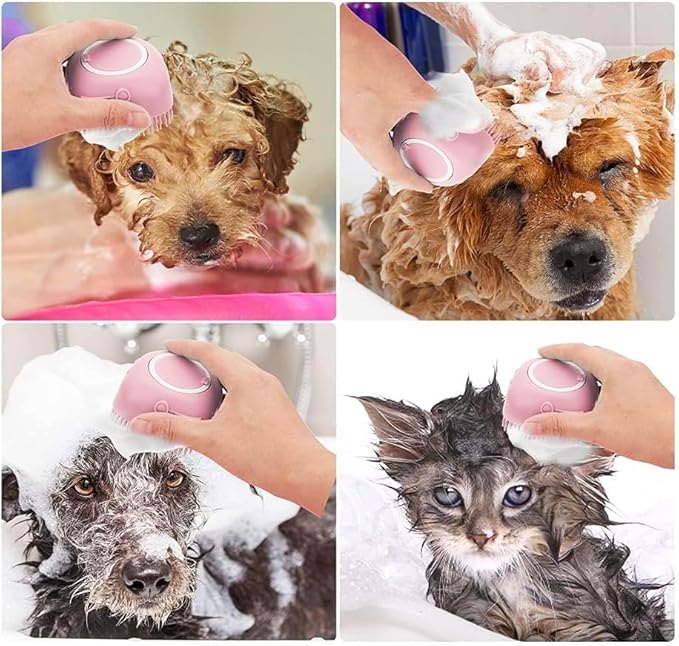 Pet Bath Massage Brush Puppy Dog Cat Grooming Cleaning Soft - Image 8