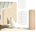 Cat Scratch Couch Furniture Protector-118''x15.8'' cat Scratch Mat for Couch Furniture and Wall Protector,Trimmable Self-Adhesive DIY Climbing Cats Scratcher Couch Protector（Khaki）