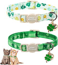 Unique Style Paws Saint Patrick Cat Collar, Shamrock Cat Collars, Adjustable by Uniquestylepaws