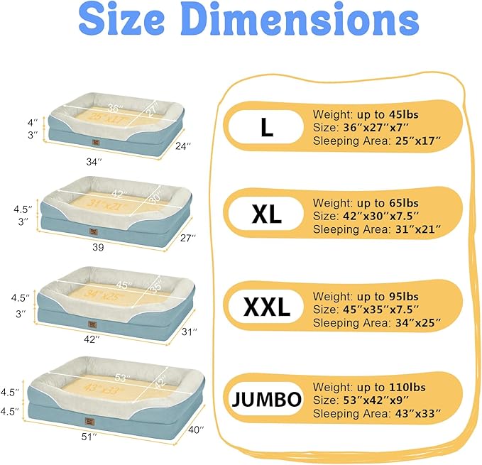Washable Orthopedic Large Dog Bed - Image 7