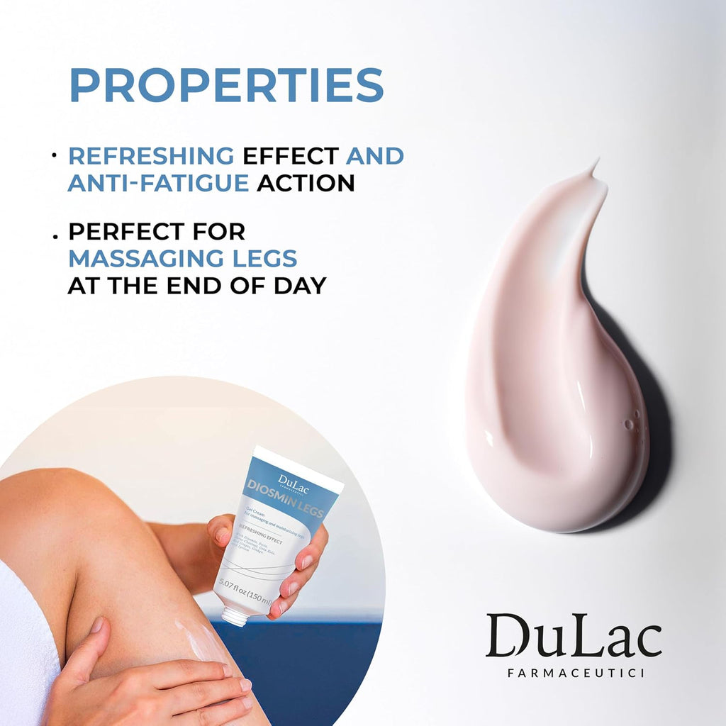 Dulac - Diosmin Legs, Refreshing Gel Cream for Daily Leg Care, 5.07 Fl Oz