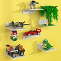 BlissBox 6Pack Floating Shelves for Wall Compatible with Lego Bricks,White