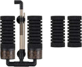 Hygger Aquarium Double Sponge Filter, Comes with 2 Spare Sponges, 1 Bag of Bio Ceramic Media Balls, Quiet Submersible Foam Filter for Fresh Water and Salt-Water Fish Tank (M)