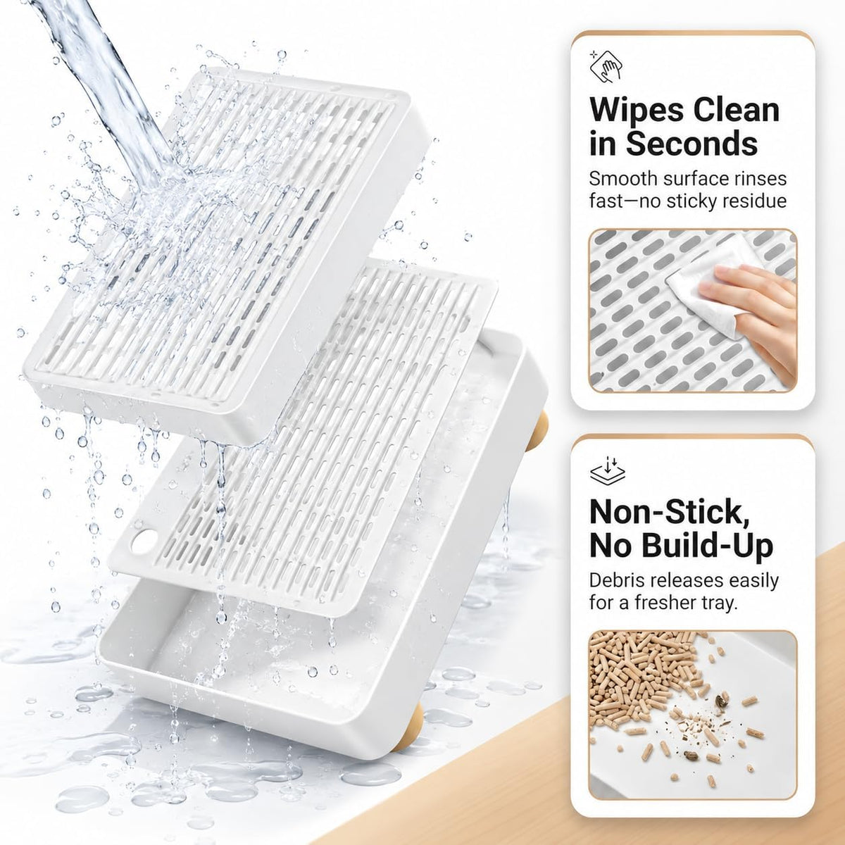 Cat Litter Box Ramp, 2-Step Automatic Litter Box Step Stool