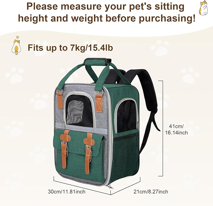 Cat Carrier Backpack, Airline Approved Mesh Dog Backpack - Image 2