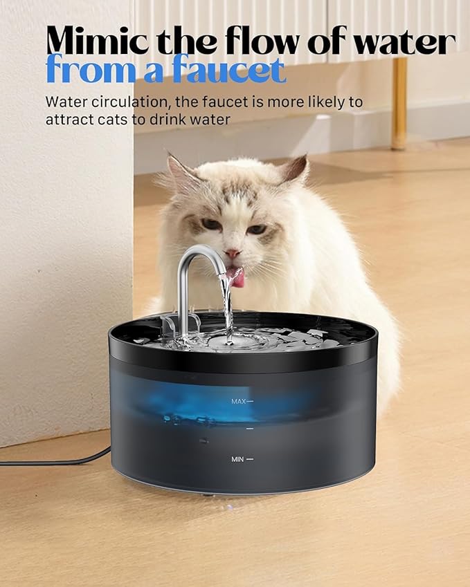 Cat Water Fountain Pet Fountain: Cat Water Dispenser - 108oz/3.2L Automatic Pet - Image 2