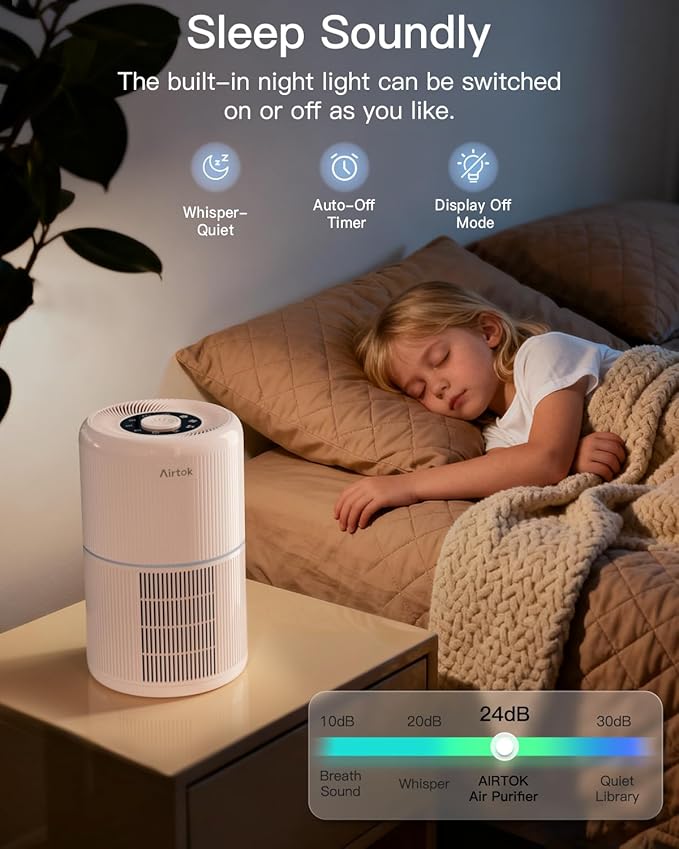 2 Pack Air Purifier for Home Bedroom - Image 3