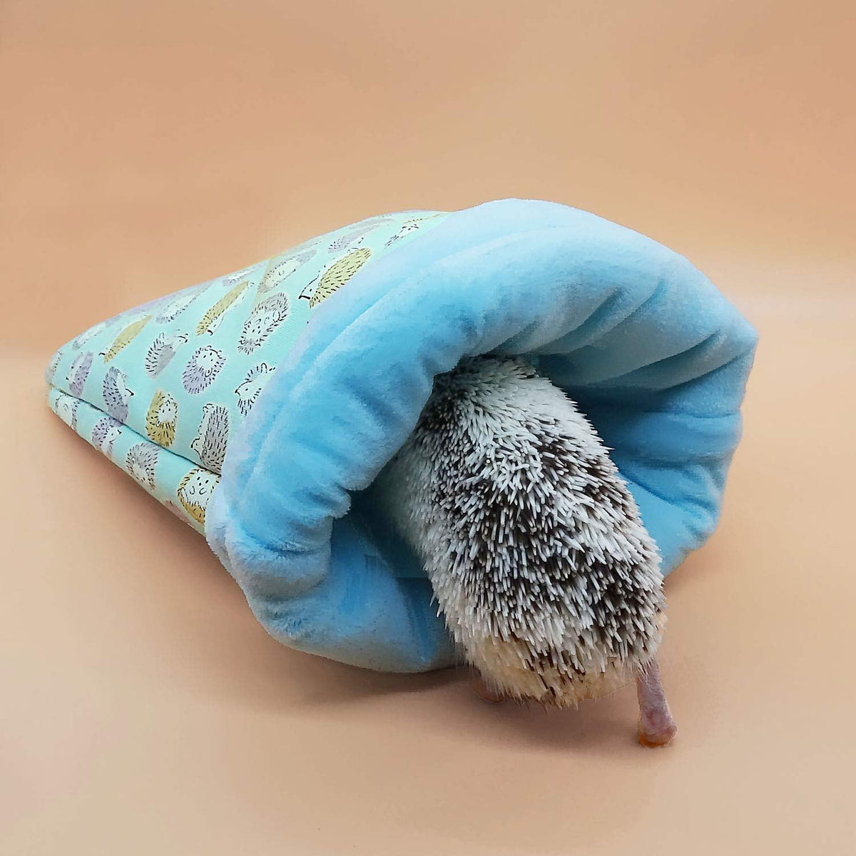 Handmade Sleeping Bag Pouch Hideout Cave for Hedgehog Guinea Pig Hamster Rat Ferret Hamster Squirrel and Other Small Animal Beds (Blue)