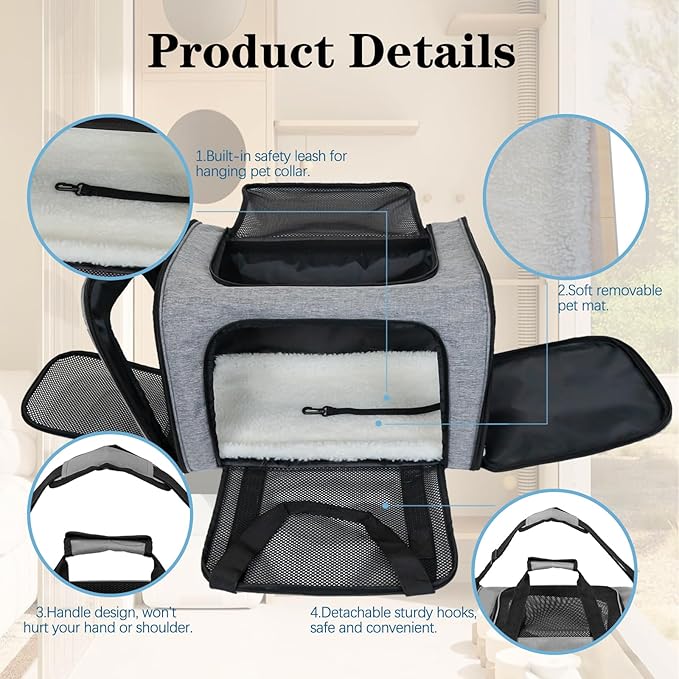 Top tasta Dog Cat Carrier Pet Carriers - Image 7