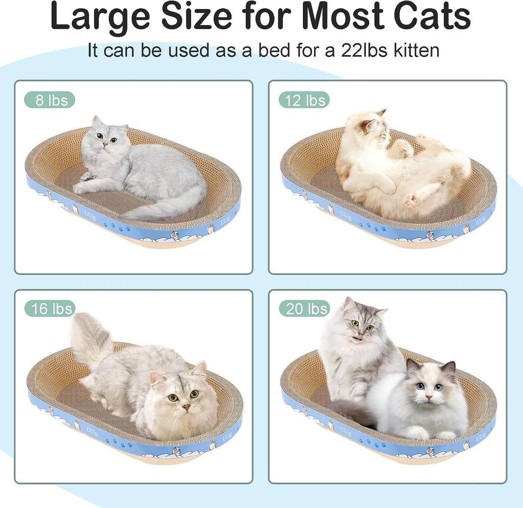 Cat Scratcher Bed 23.6x14.9” Extra Large Cardboard Cat Scratching Bed