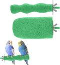 2Pcs Beak Grinder & Nail Trimming Perch for Birds - Large & Small Flat Perch with Metal Bolts, Budgie Cage Accessories for Parakeets Cockatiels Conures