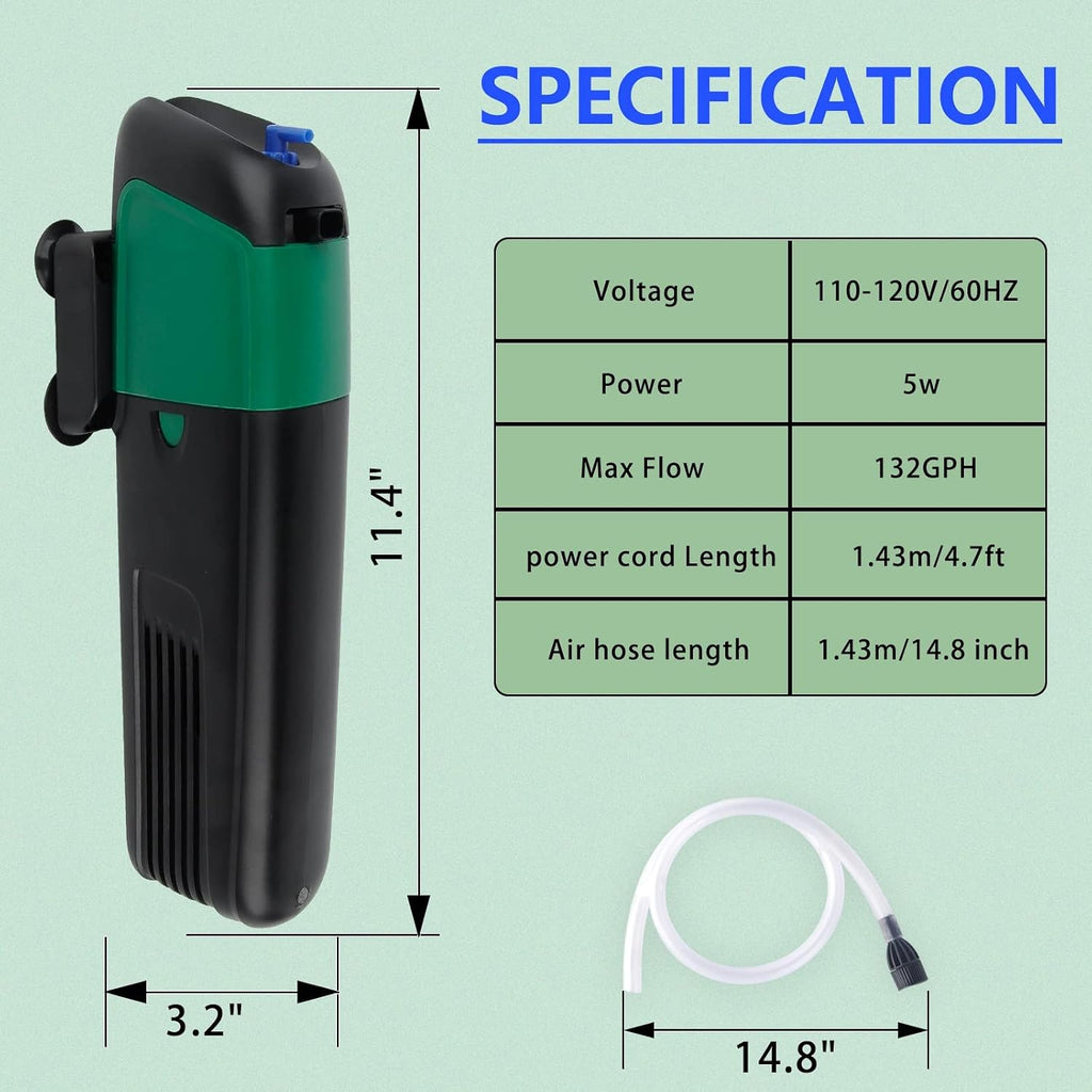 FREESEA Aquarium Power Filter Pump: Oxygen Increase