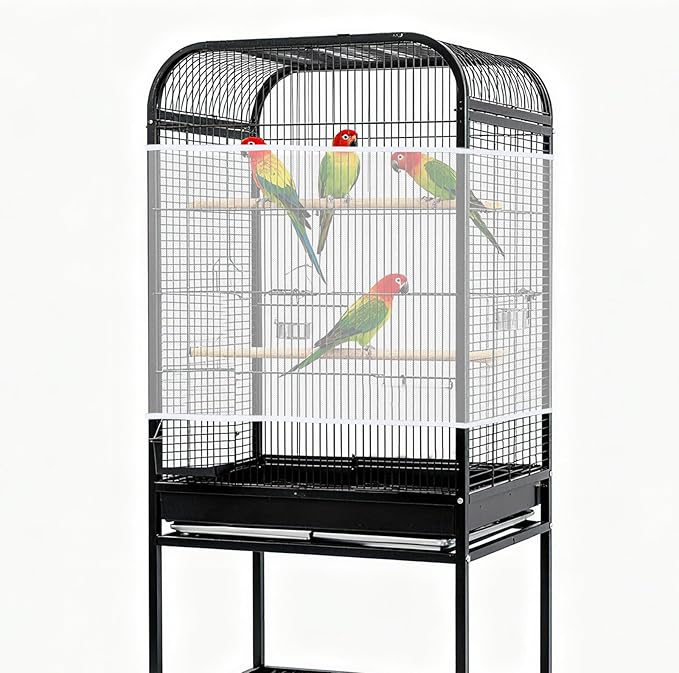 Fengek 2 Pcs Adjustable Bird Cage Cover & Seed Catcher Net - Image 6