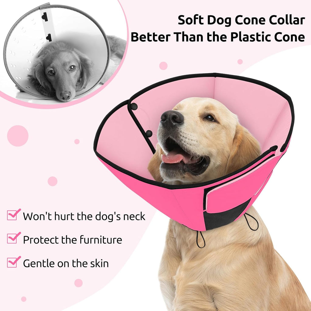 Queenmore Dog Cones for Small Dogs, Soft Cone for Dogs After Surgery