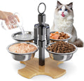 Elevated Cat Bowls 3 Adjustable Height 4 Stainless Steel Cats&Dogs