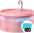 Pink Cat Water Fountain:with 6 Carbon Filters + 3 Sponge Filters by BEMOONY