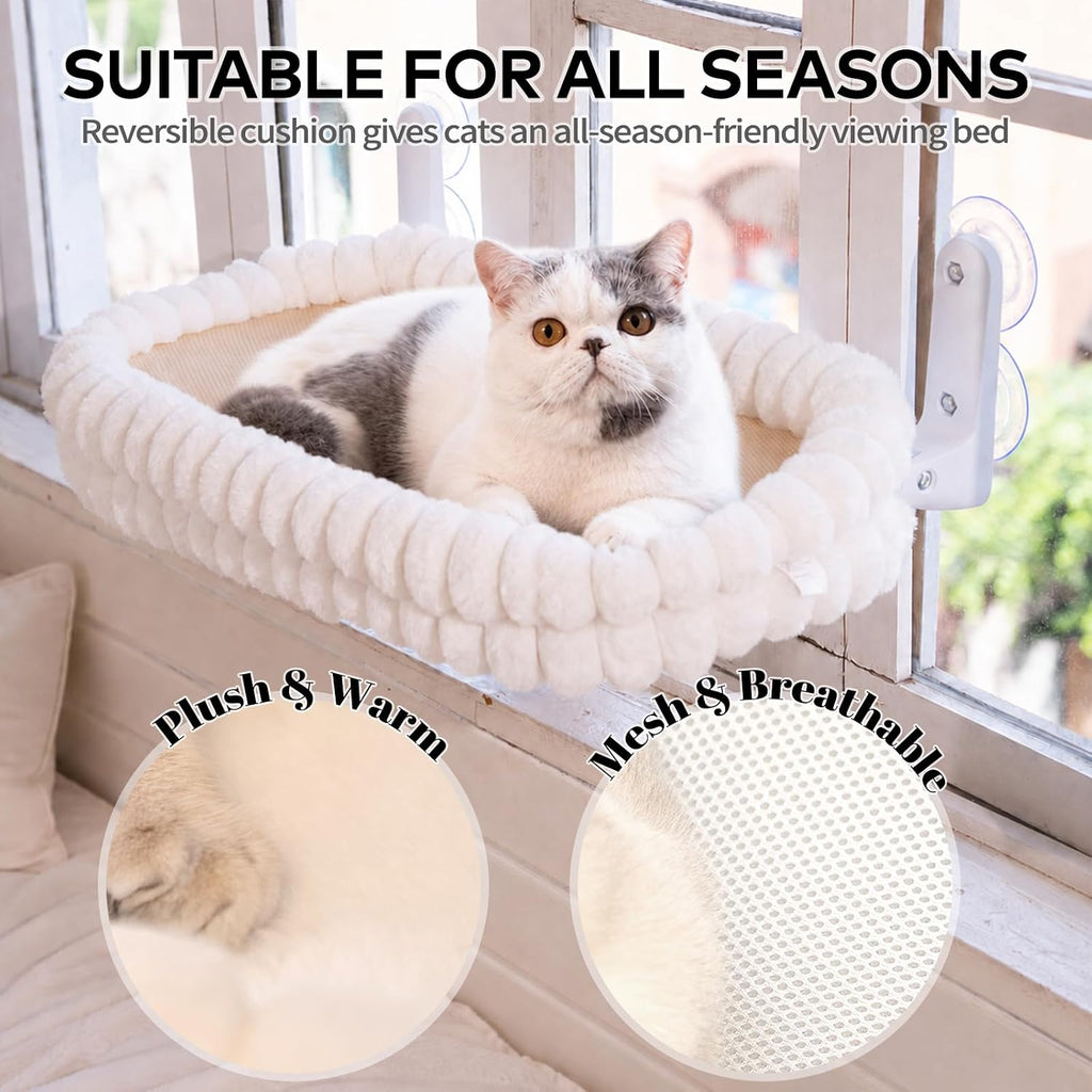CHEERPALS Cloud Cat Window Perch for Indoor Cats Hammock Bed Foldable