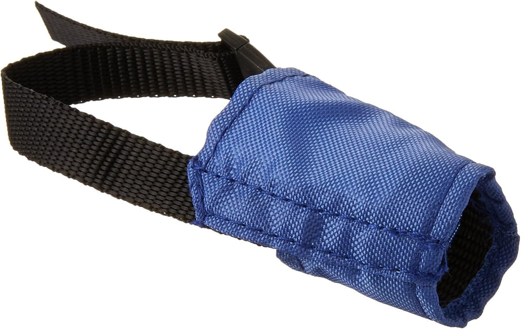 JorVet Soft Dog Muzzle | Adjustable, Breathable Nylon for Preventing Biting | Comfortable & Secure Fit for XX-Small Dogs – Perfect for Everyday Walks, Vets & Grooming | Blue
