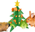 Rabbit Foraging Puzzle Toy - Christmas Tree Guinea Pig Bunny Hamster Vegetable Hay Feeder