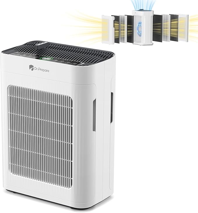 Air Purifier for Home Large Room up to 3000 ft², Dr.Prepare HEPA Double-Sided - Image 9