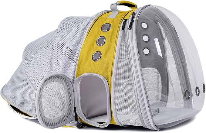 Dual Expandable Cat Backpack Carrier, Fit up to 20 lbs, Expandable Pet Carrier by halinfer