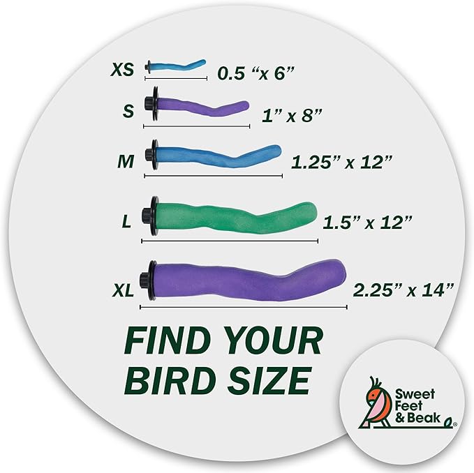 Sweet Feet & Beak Safety Pumice Bird Perch, X-Small 1/2" X 6" - Image 3