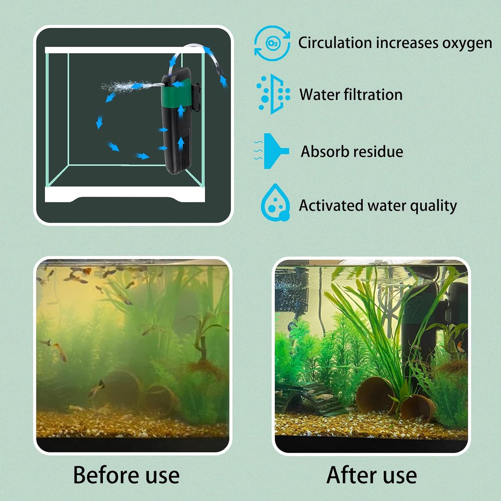 FREESEA Aquarium Power Filter Pump: Oxygen Increase