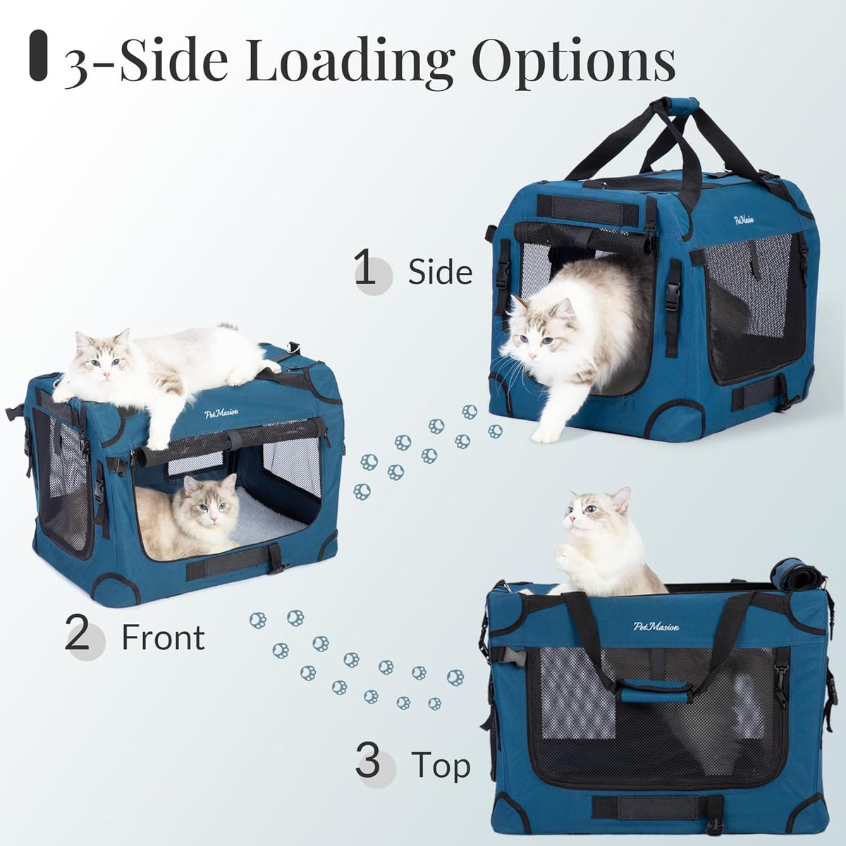 Extra Large Rolling Cat Carrier with Wheels, Soft Sided Pet Dog Carrier on Wheels for Big Cat 20lbs+ 2 Cats, Car Travel Portable XL Wheeled Bag 25"x16.5"x20.5"