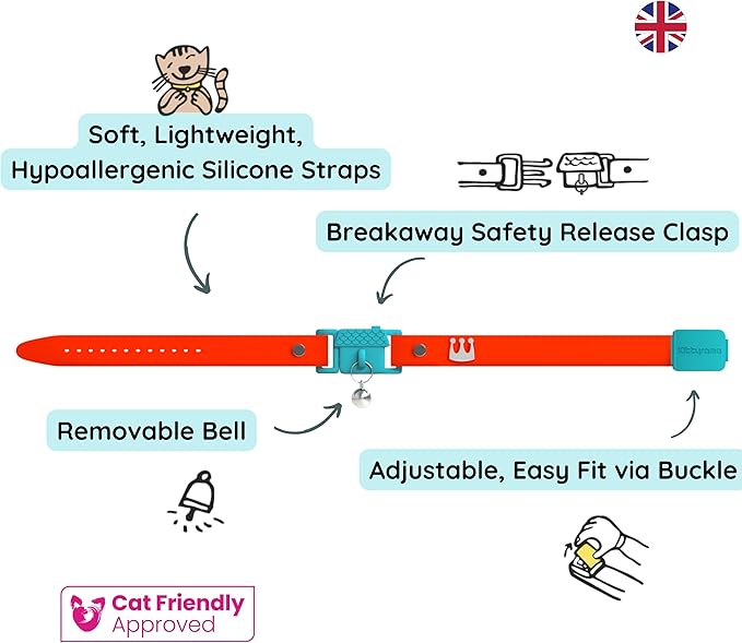 New Kittyrama Cat Collar with Bell. As Seen in Vogue. Breakaway, Quick Release - Image 3