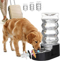 RIZZARI Dog Water Bowl Dispenser : 8L Gravity Large Black Stainless Steel by RIZZARI