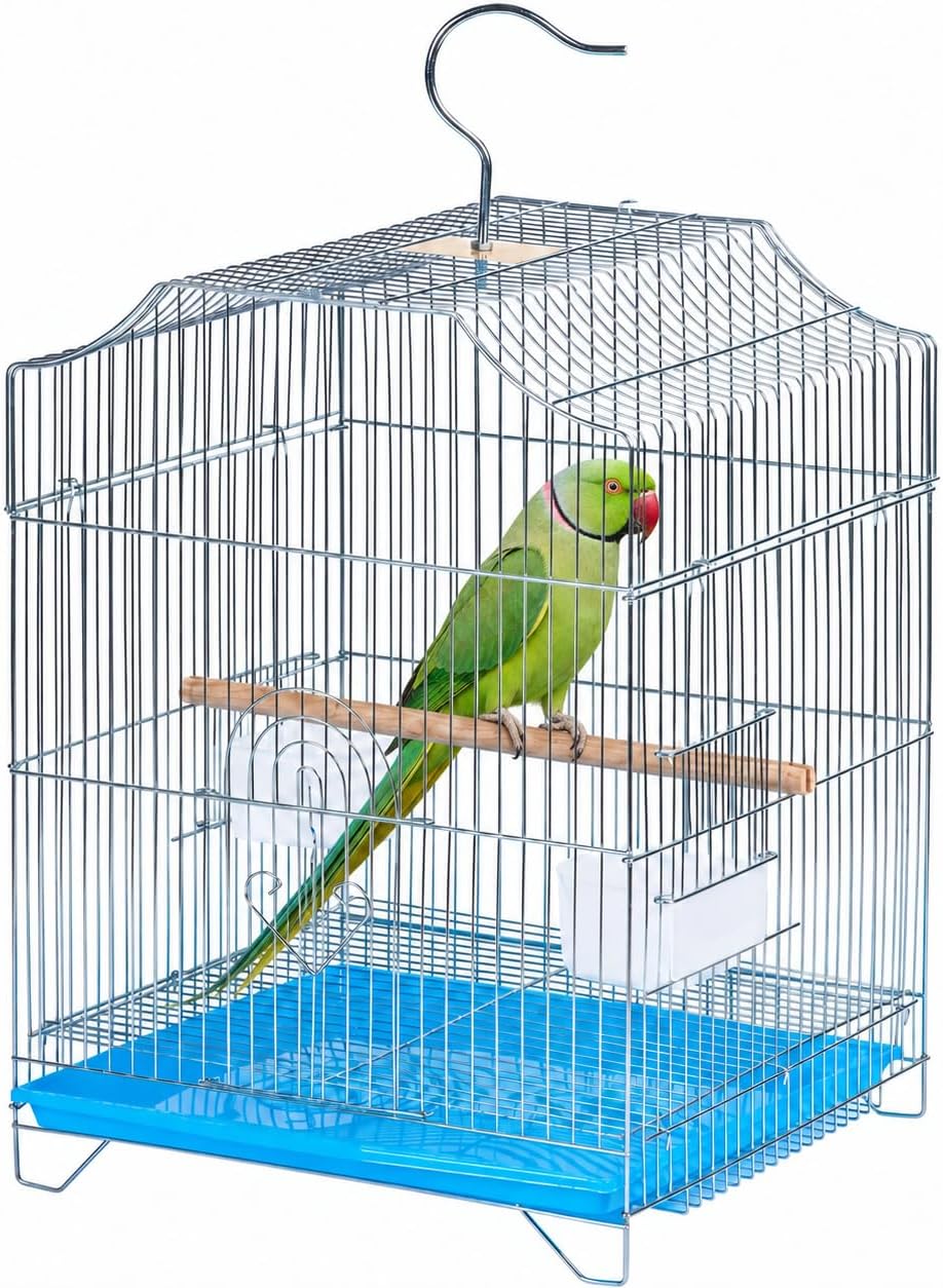 Small Bird Cage, Lightweight Foldable Hanging Cage with Removable Tray