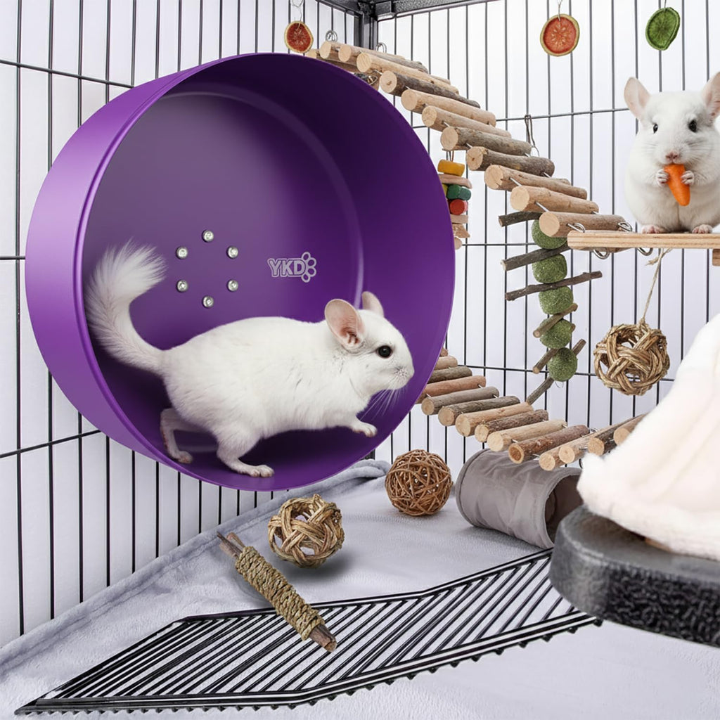 15" Aluminum Alloy Silent Chinchilla Exercise Wheel