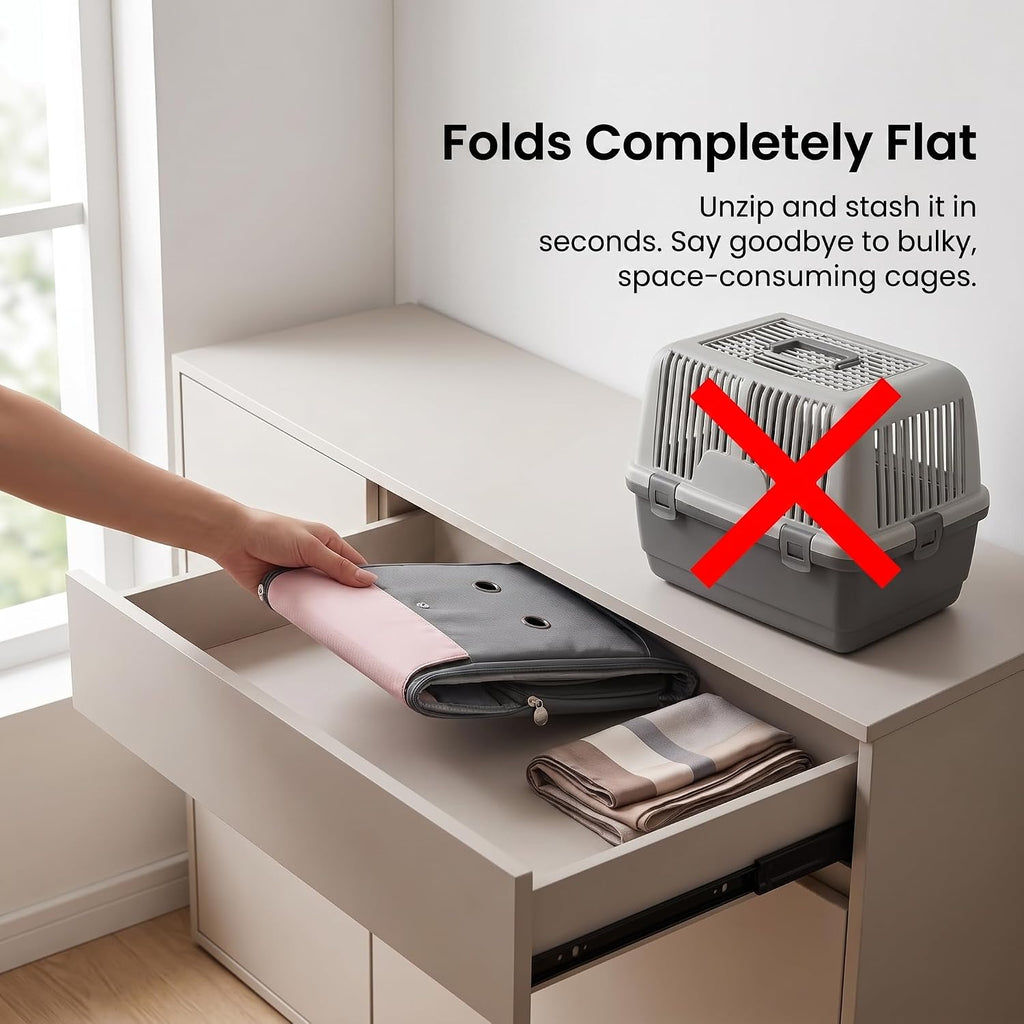 Foldable Bird Carrier with Sunshade, Travel Parrot Carrier for Vet Visit