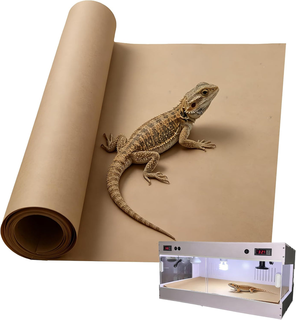 Reptile Terrarium Liner Paper and Disposable Cage Liners - Absorbent for Bird & Parakeets Accessories, Bearded Dragon Tank Accessories, Substrate, Leopard Gecko Tank Paper Mat, Reptile Mat