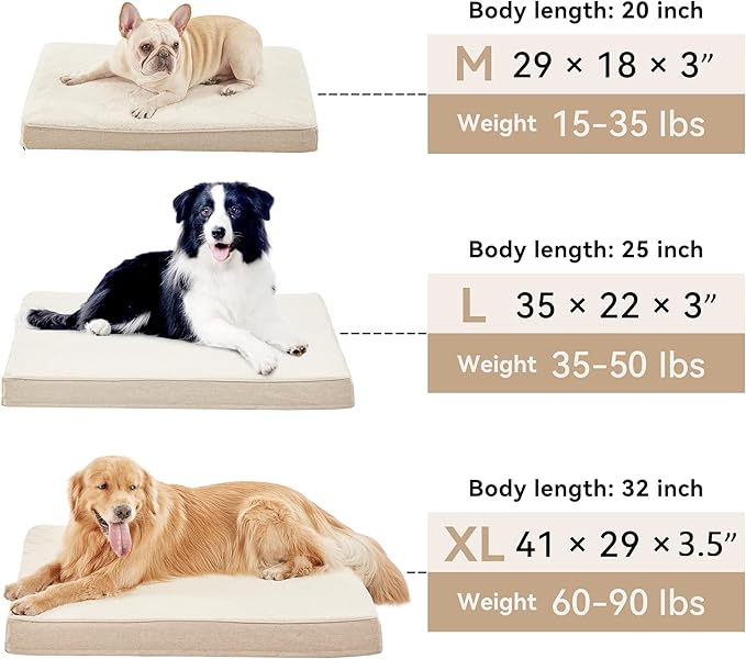 Memory Foam Medium Dog Bed, Cooling Dog Beds - Image 6