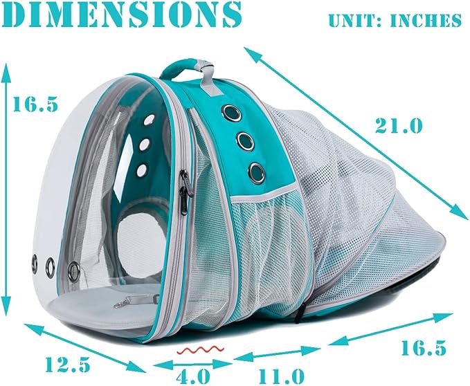 Dual Expandable Cat Backpack Carrier, Fit up to 20 lbs, Expandable Pet Carrier - Image 3