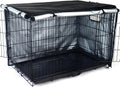 kefit Dog Crate Cover, Privacy & Light-Blocking Cover for Wire Dog Kennel/Cage, Fits Standard 36" Crates, Black