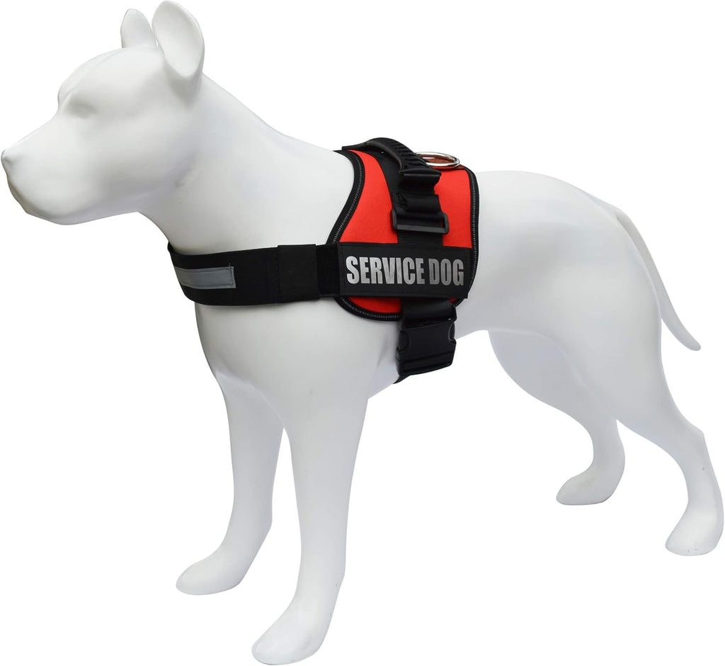ALBCORP Service Dog Vest Harness, Reflective, Red, XL