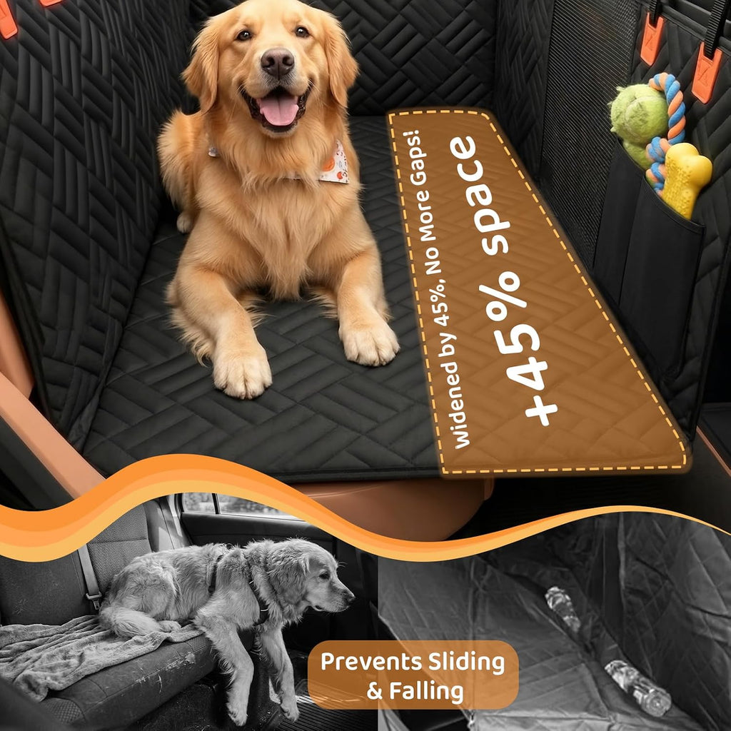Dog Car Seat Cover for Back Seat Backseat Extender for Dogs with Mesh Window Scratch Resistant Durable and Safer Easy to Use and Clean for Large and Multiple Dogs