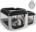 Tailtastic Large Cat Playpen with Separate Areas,Outdoo&Indoor Cat Enclosures,Portable Pet Playpen for Indoor Cats,Puppy and Small Animals, Dog Playpen with Carrybag.