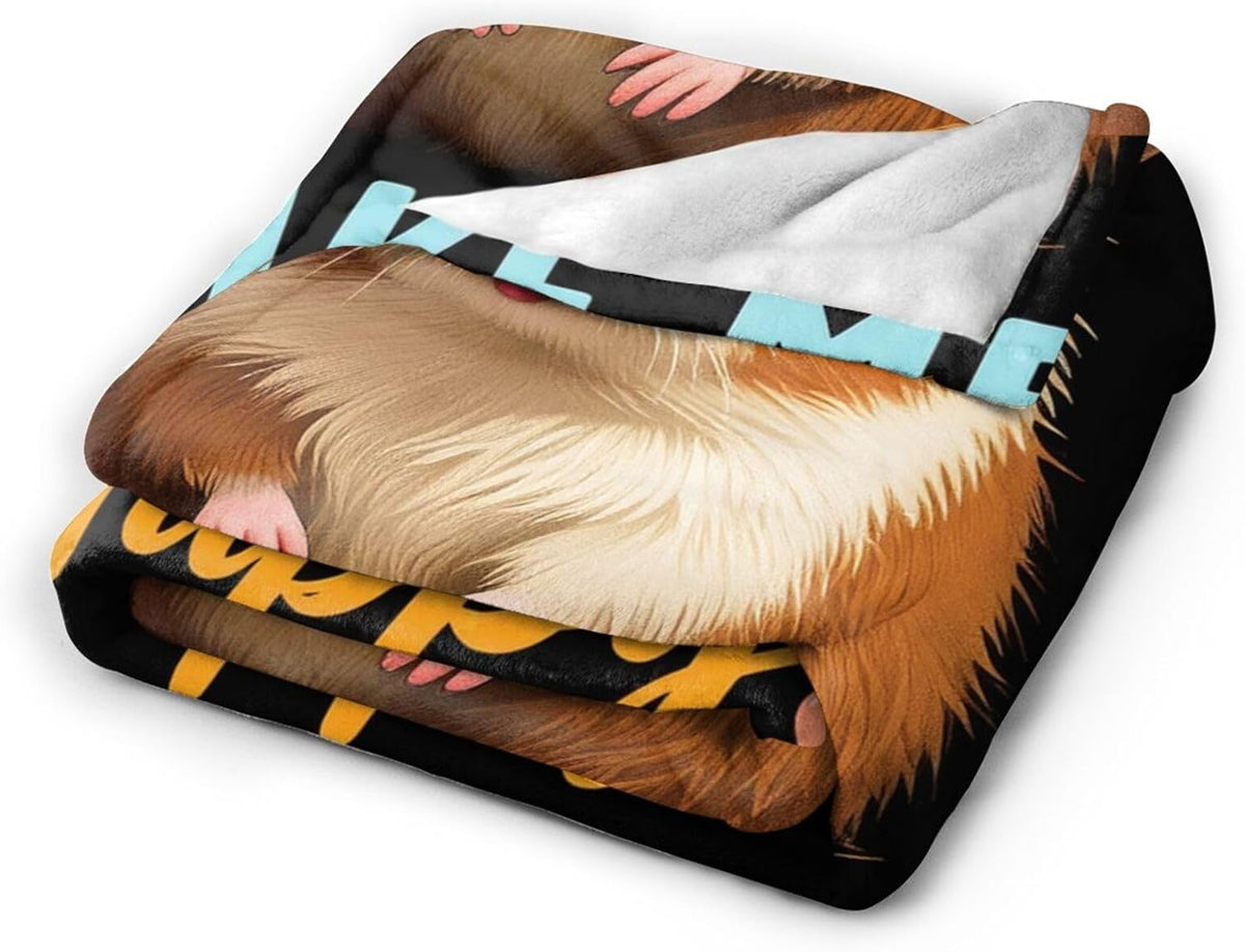 Guinea Pig Blanket Cute Guinea Pig Throw Blanket Soft Warm Cozy Fleece Fuzzy Plush Flannel Blankets Gifts for Girls Women Boys Kids Adults 40"X50"