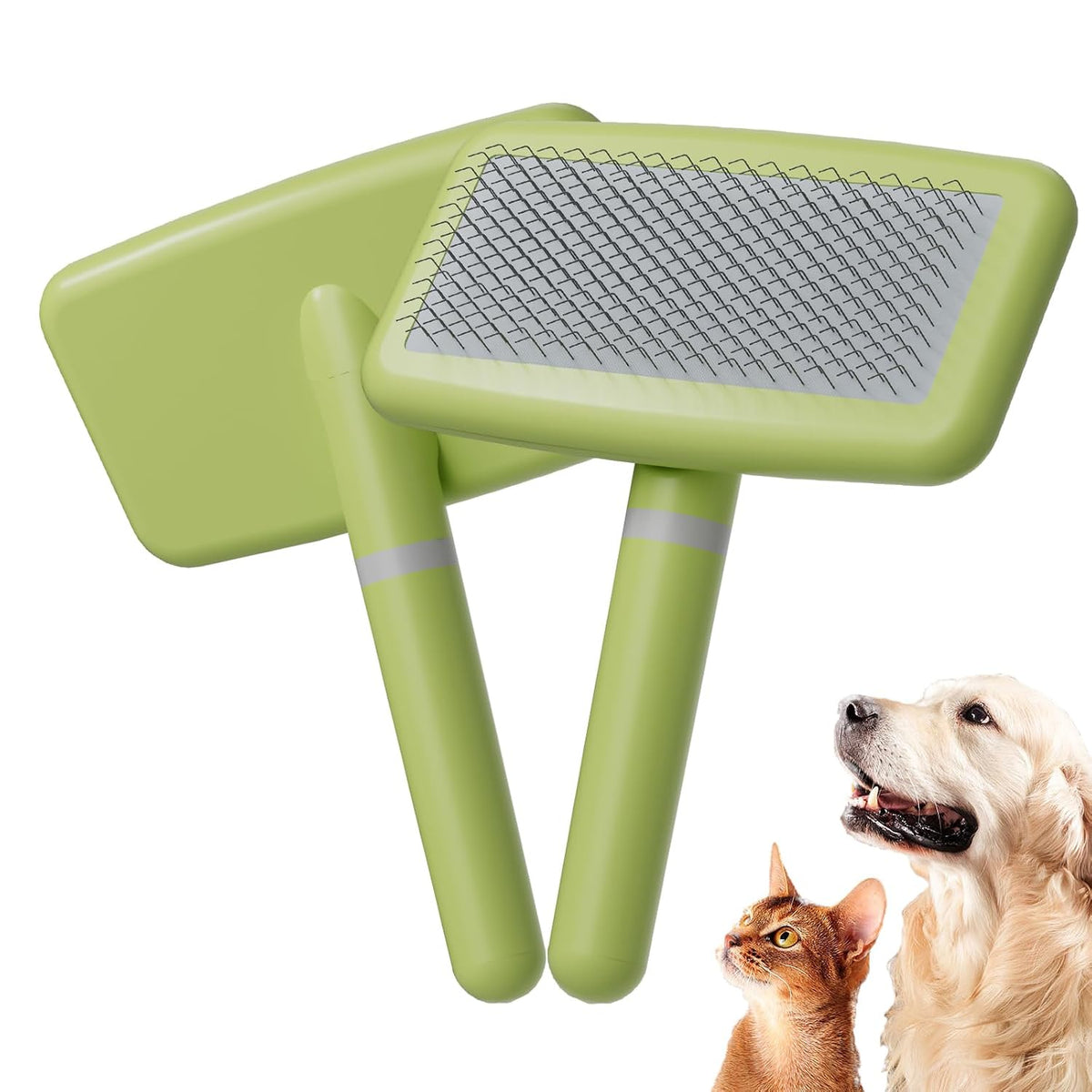 Blue Pet Slicker Brush for Short Haired Dogs&Cats 5.83in/14.8cm