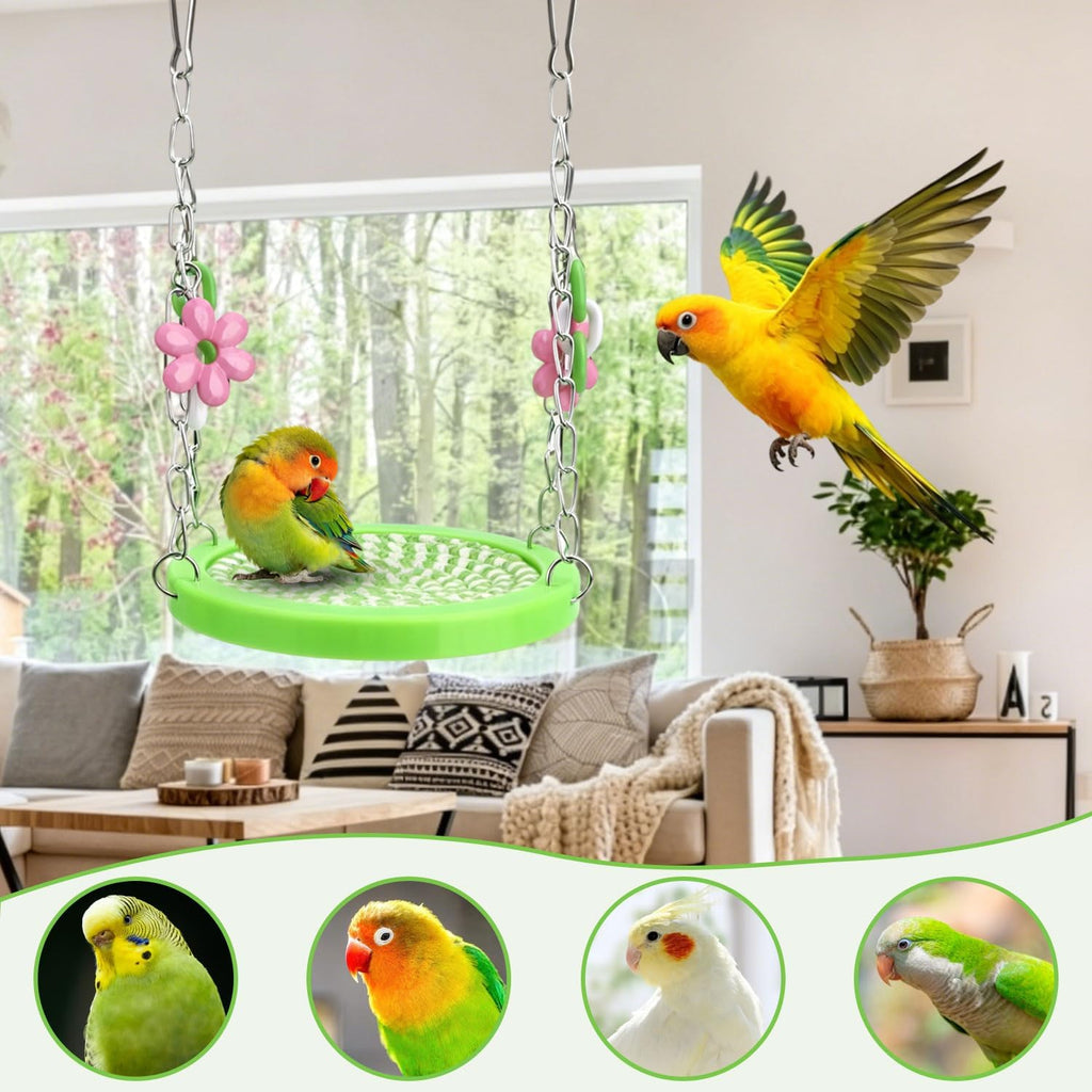 Litewoo Bird Swing Hammock Stand Climbing Toys for Parrot Cage