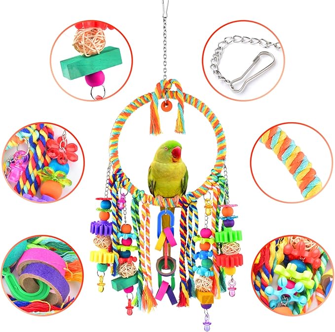KATUMO Bird Toys, Bird Swing Toy Bird Perch - Image 3