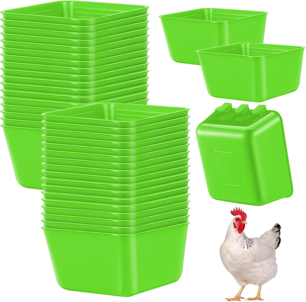 Maxdot 20 Pcs Chicken Water Feeder Cup 16 oz Large Watering Cup, Green