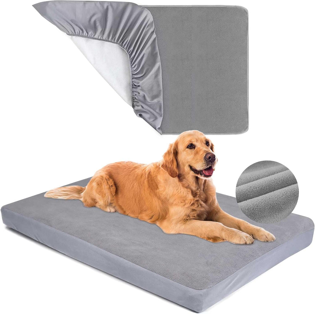Dog Bed Covers Replacement Waterproof for Dog Bedding Washable Black 2 Pack 35" x 44" XL