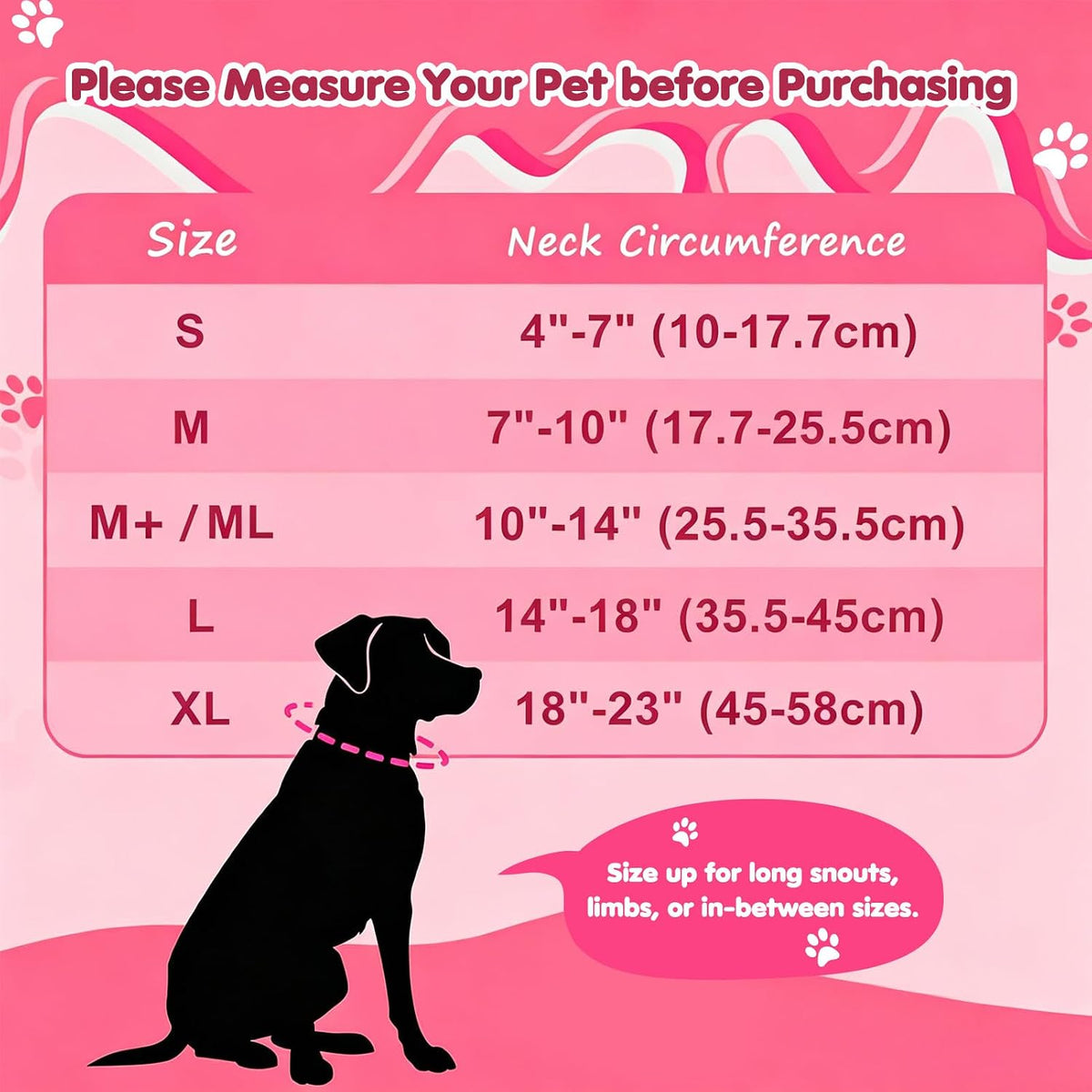Grand Line Inflatable Dog Cone Collar, Soft Pet Recovery After Surgery (M)